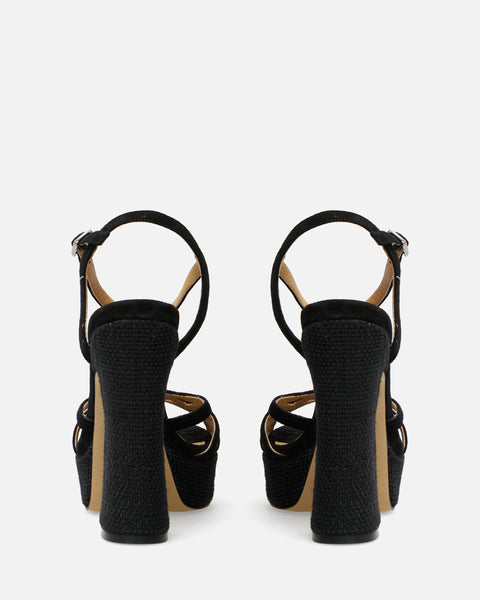 ZEPPA CON CINTURINO IN CAMOSCIO NERO 3023
