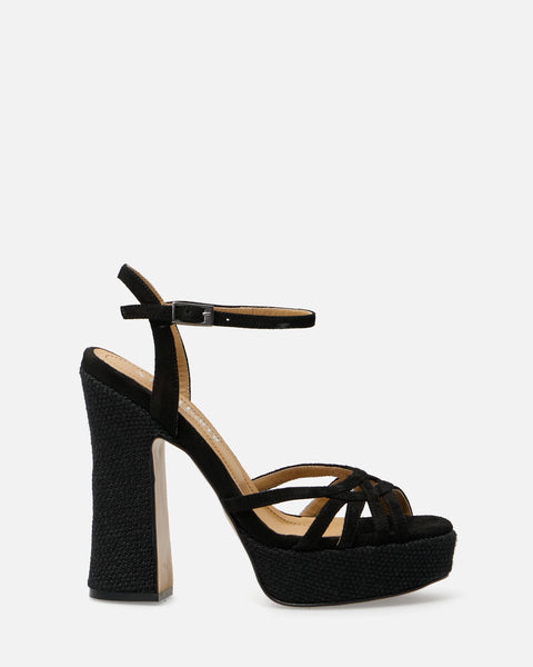ZEPPA CON CINTURINO IN CAMOSCIO NERO 3023