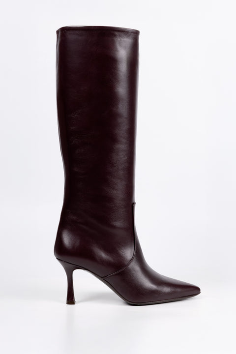 STIVALE ALTO IN PELLE BORDEAUX 4039