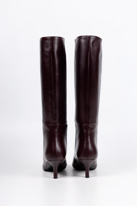 STIVALE ALTO IN PELLE BORDEAUX 4205