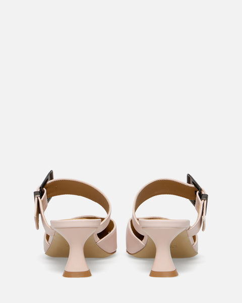 DECOLLETE' CON FIBBIA IN PELLE NUDE 6011