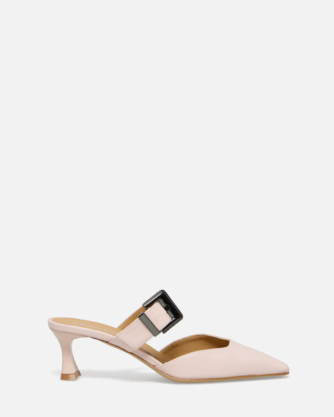 DECOLLETE' CON FIBBIA IN PELLE NUDE 6011
