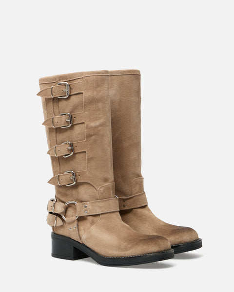 ANFIBI TORTORA CON CINTURINI IN CAMOSCIO ANGELICA