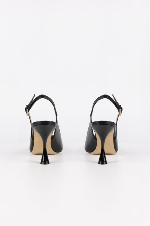 DECOLLETE' CON CINTURINO IN PELLE NERO CHA 85