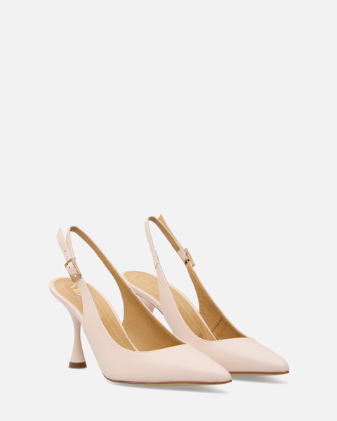 DECOLLETE' NUDE CON CITURINO IN VERA PELLE CHA85