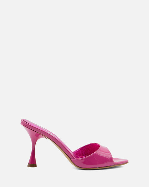 SANDALO CON TACCO IN PELLE VERNICE FUCSIA GF922