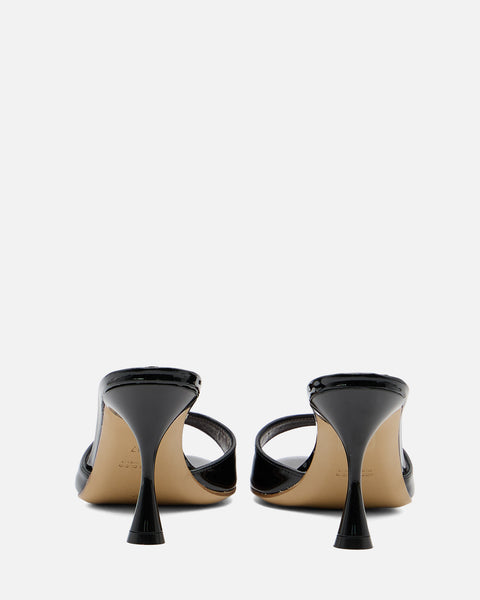 SANDALO CON TACCO IN PELLE VERNICE NERO GF922