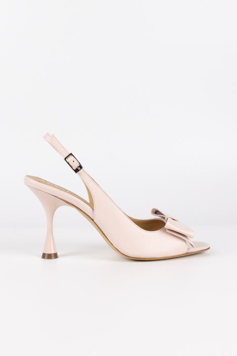 SANDALO CON FIOCCO  IN PELLE NUDE GF925