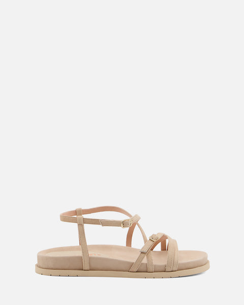 SANDALO CON CINTURINI IN CAMOSCIO BEIGE Gf951