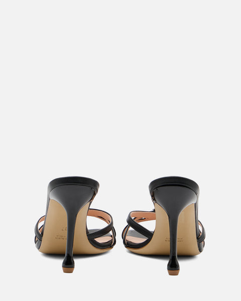 SANDALO CON TACCO IN PELLE NERO GF964