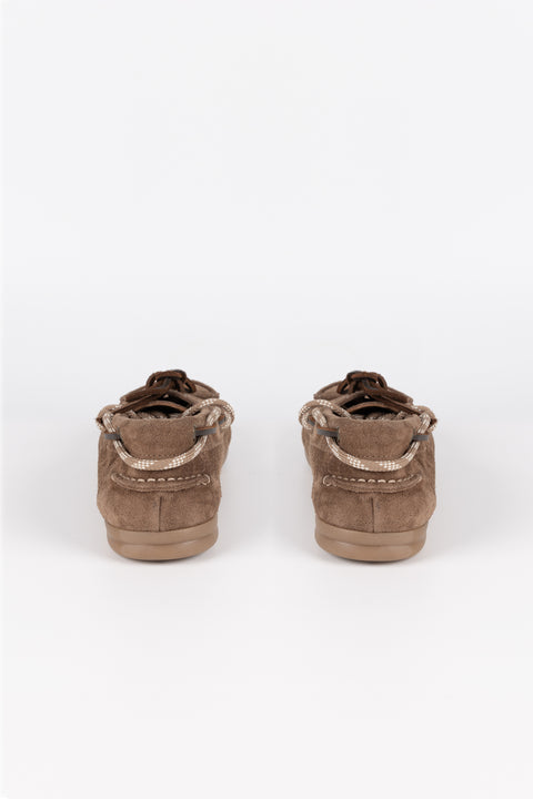 MOCASSINO IN CAMOSCIO MARRONE CON STRINGHE NAPOLI 01