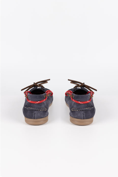 MOCASSINO IN CAMOSCIO BLU CON STRINGHE NAPOLI 01