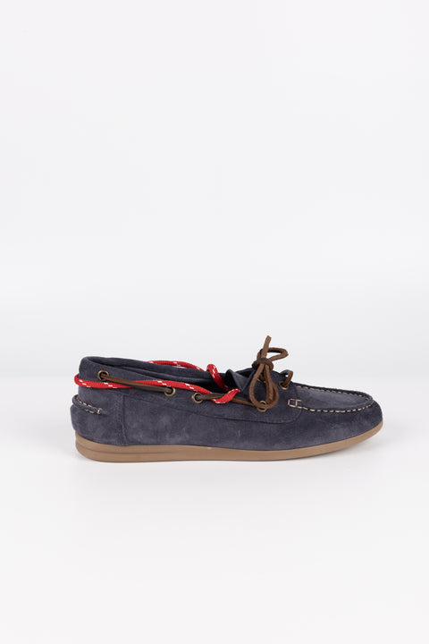 MOCASSINI BLU CON LACCI IN CAMOSCIO NAPOLI 01