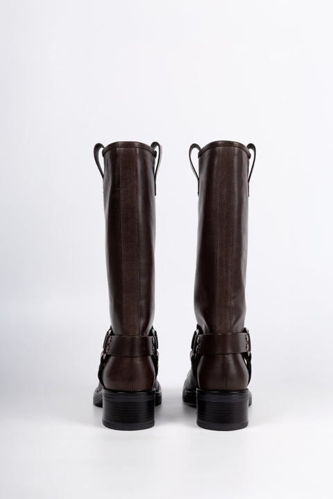 ANFIBIO IN PELLE TESTA DI MORO BIKER