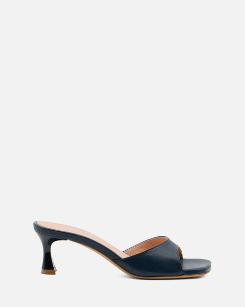 SANDALO IN PELLE BLU NAVY GF988