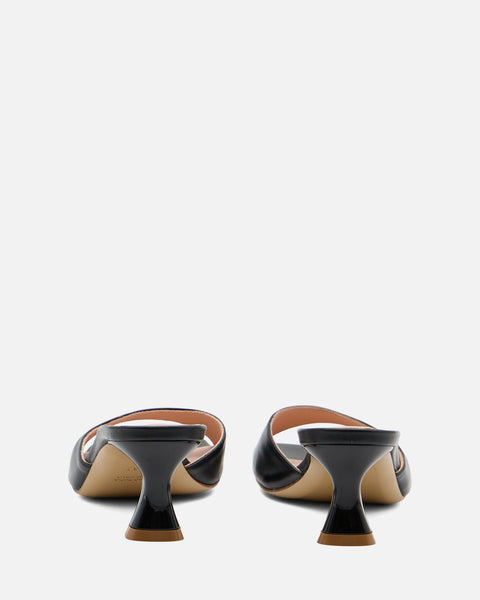 SANDALO CON TACCO IN PELLE NERO GF988