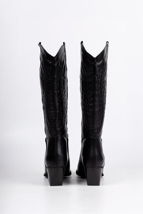 TEXANO IN PELLE CON GAMBALE RICAMATO DOLCE VITA 128 R