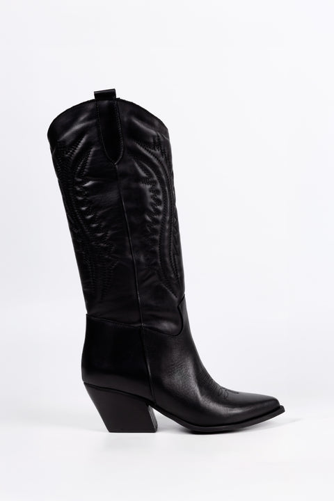 TEXANO IN PELLE CON GAMBALE RICAMATO DOLCE VITA 128 R