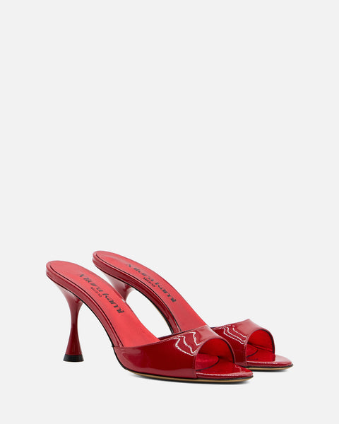 SANDALO CON TACCO IN PELLE VERNICE ROSSO GF922