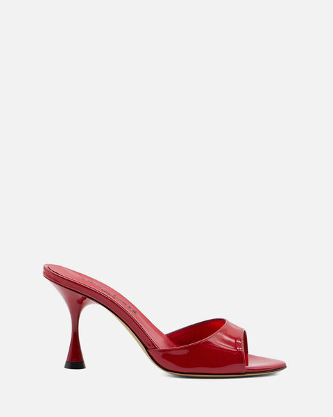 SANDALO CON TACCO IN PELLE VERNICE ROSSO GF922