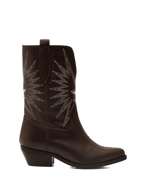 TEXANI TESTA DI MORO CON CUCITURE SILVER VERA PELLE